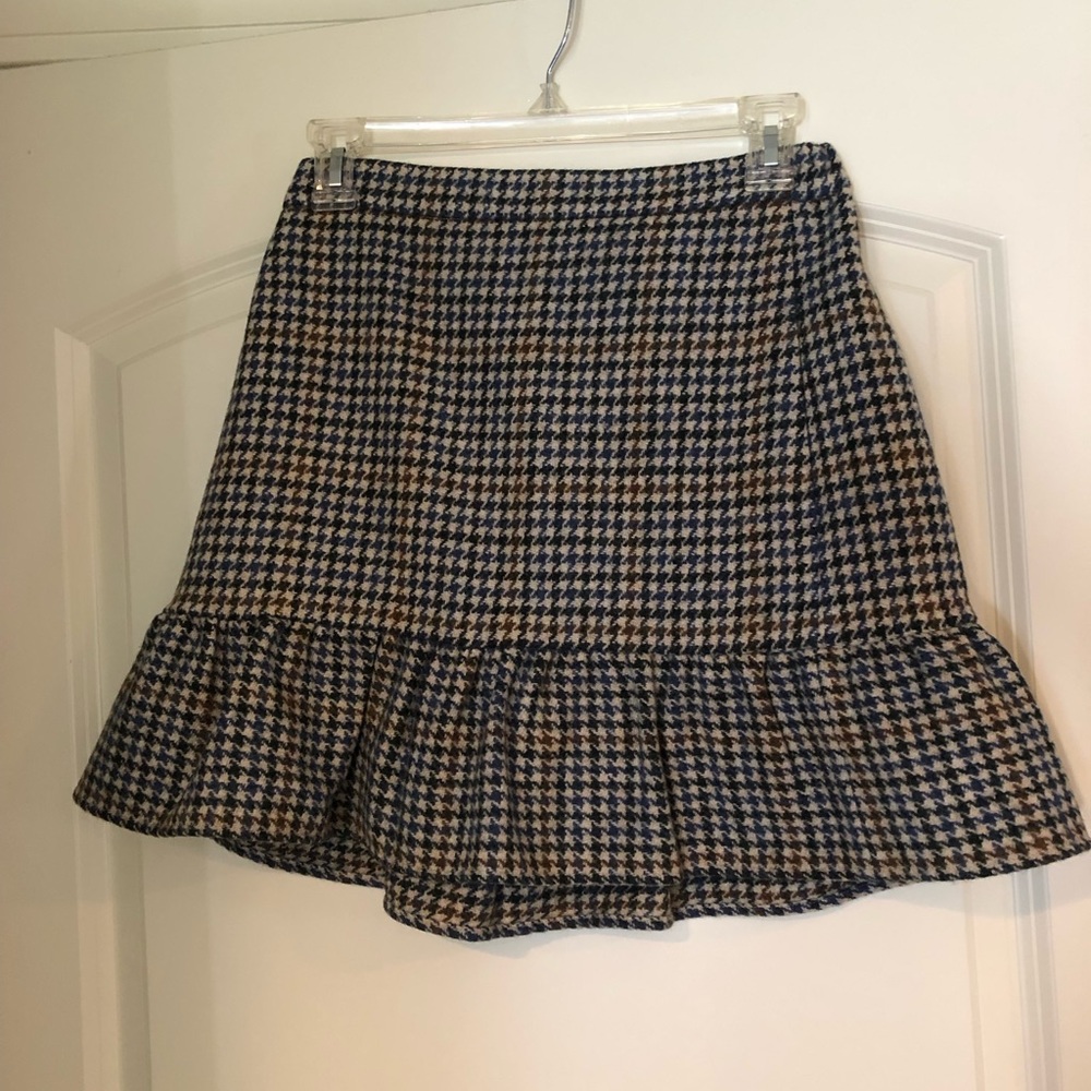 J.Crew Houndstooth Ruffle Skirt - Picture 3 of 6